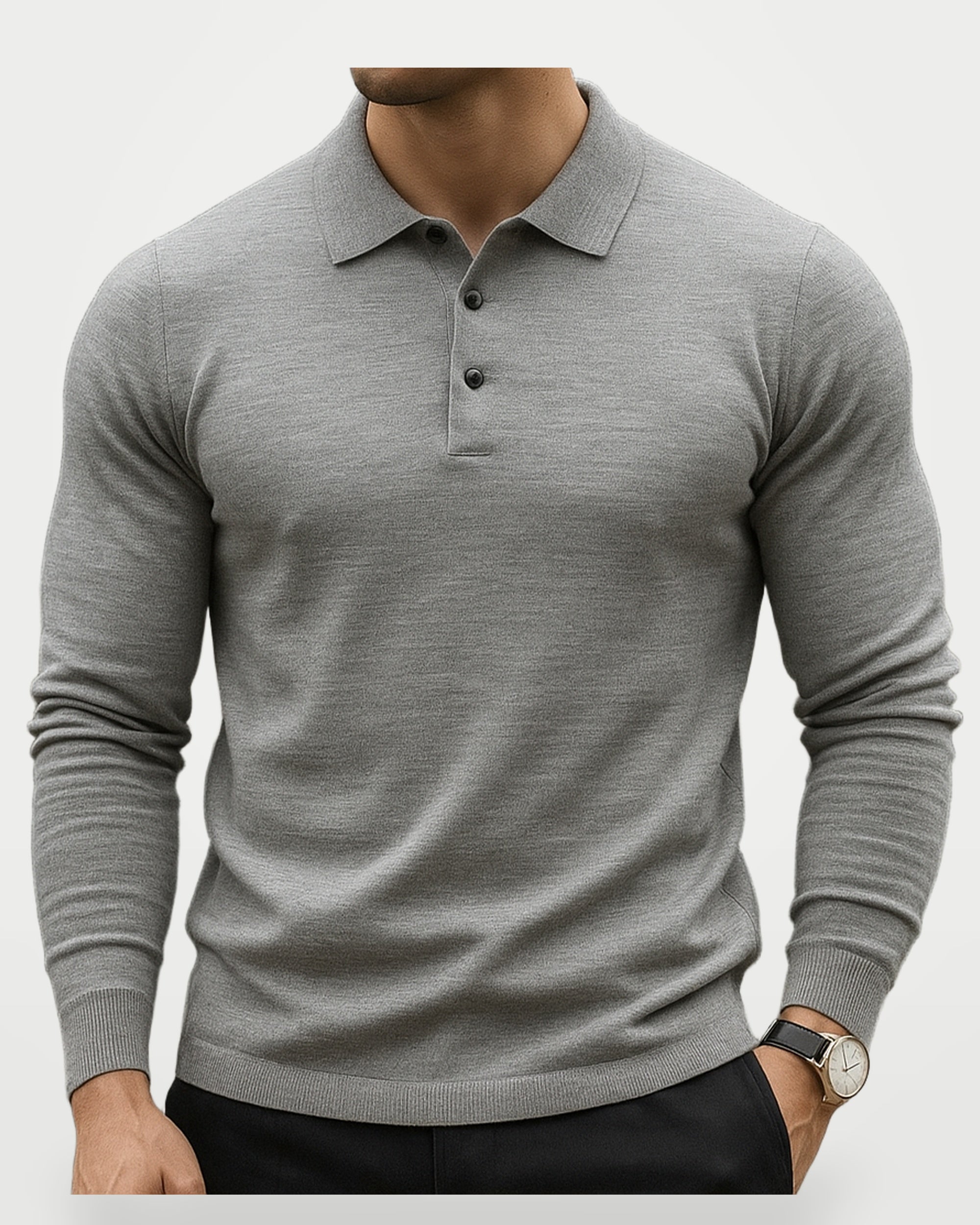 The Athletics Society | Men's Merino Wool Polo Sweater - 1