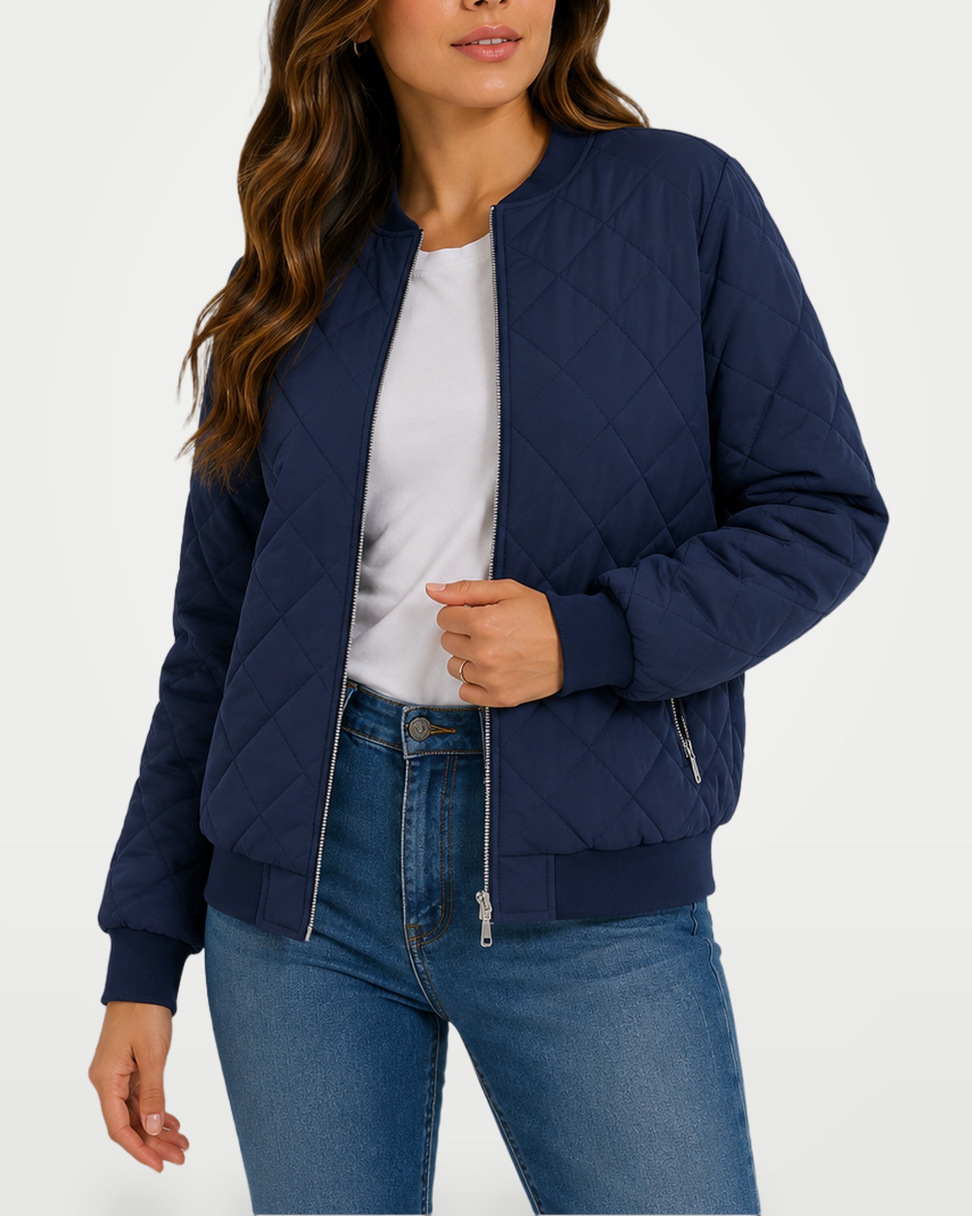 The Athletics Society | Women's Classic Quilted Bomber Jacket - 8