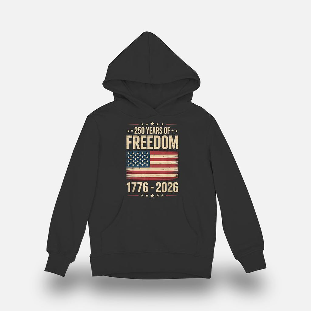 The Athletics Society | Vintage USA Flag Pullover Hoodie - 1