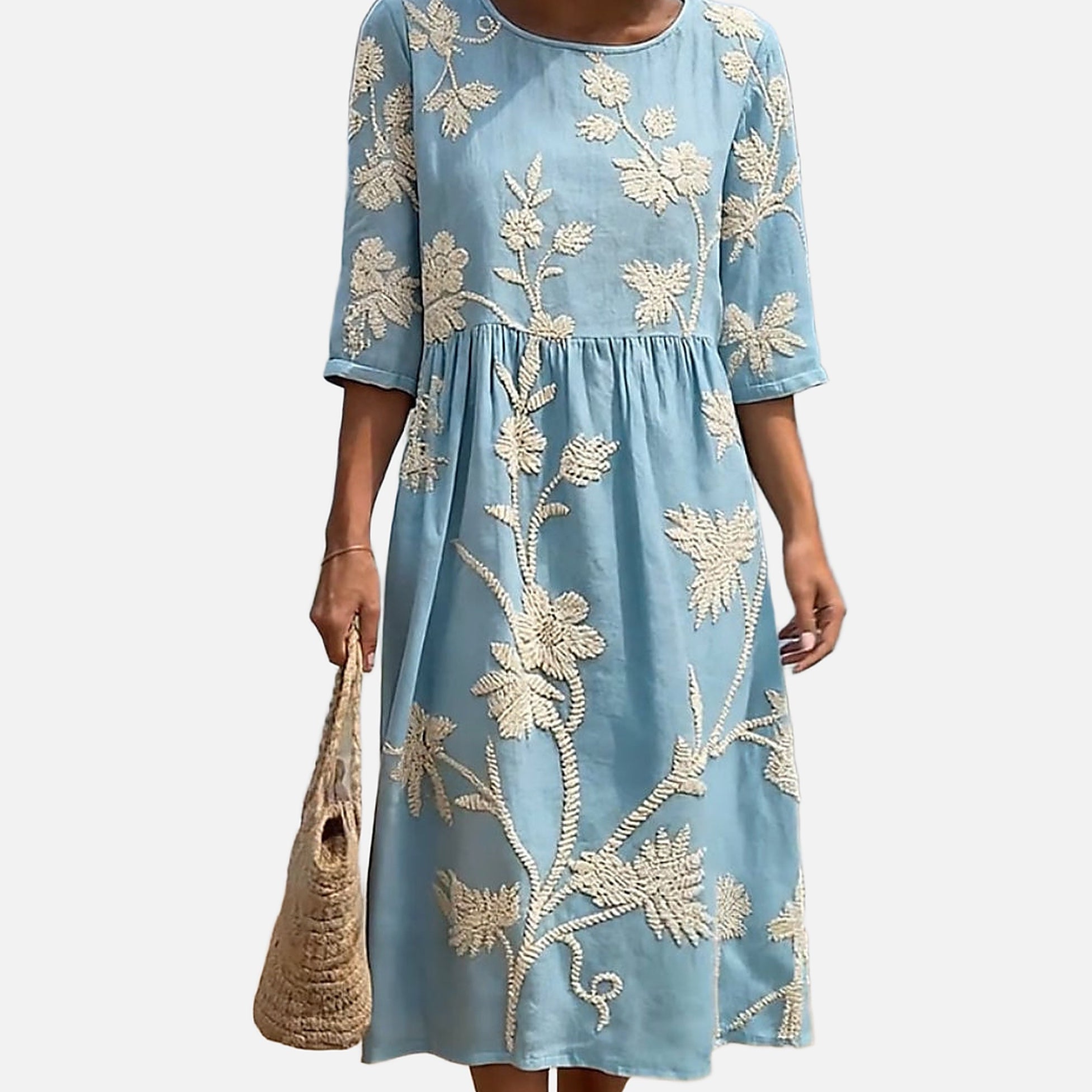 The Athletics Society | Women's Floral Embroidered Midi Dress - 2