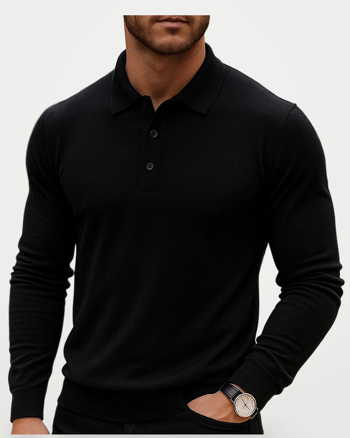 The Athletics Society | Men's Merino Wool Polo Sweater - 4