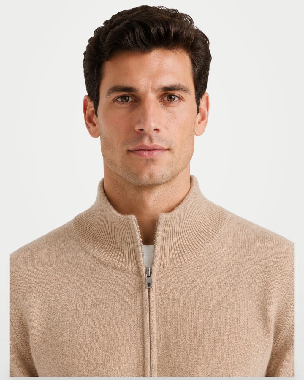 The Athletics Society | Men's Zip Stand Collar Cardigan - 2