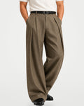 The Athletics Society | Men's Relaxed Pleated Wide Trousers - 1