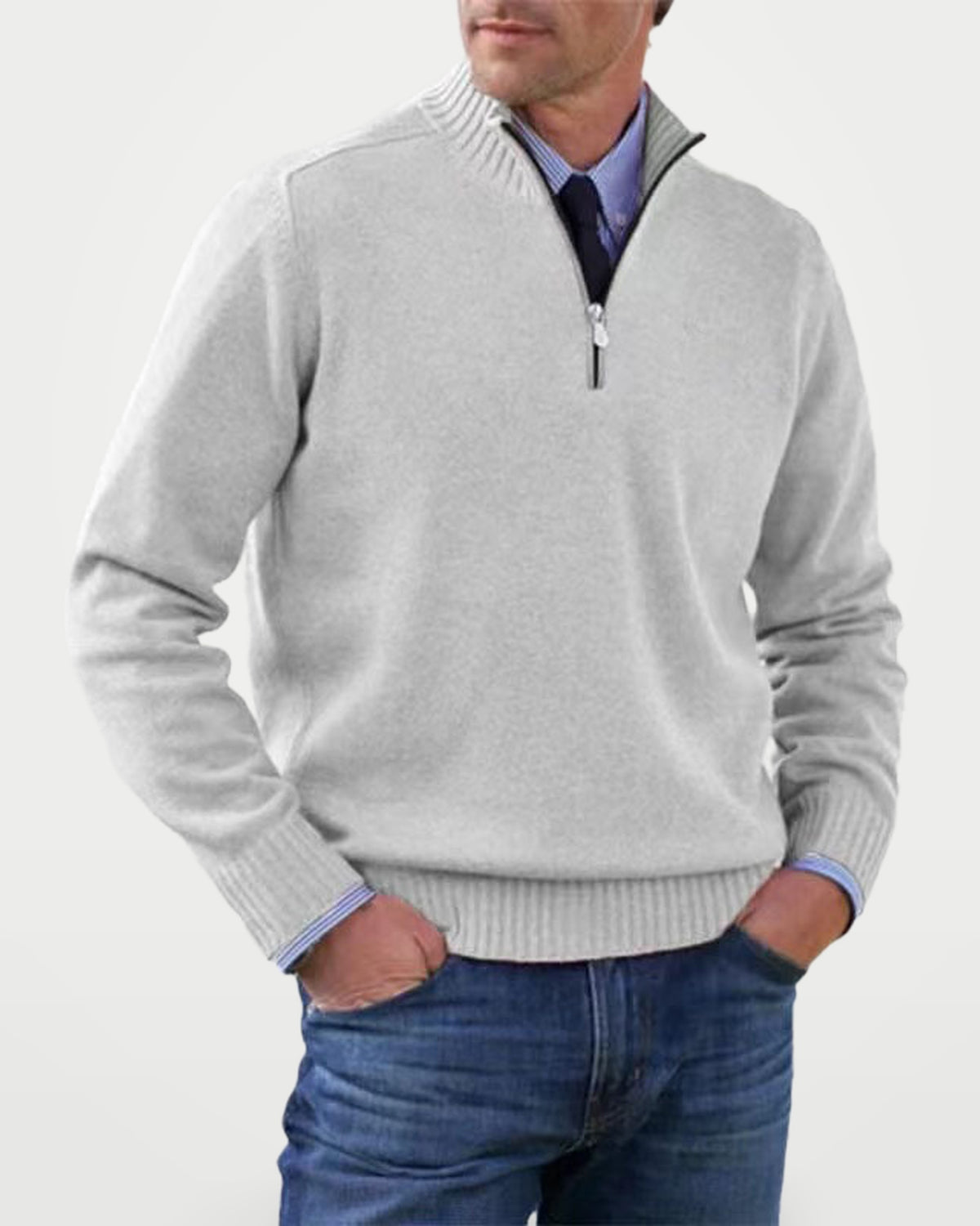 The Athletics Society | Men's Half Zip Pullover Sweater - 4