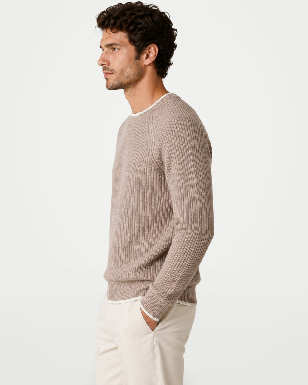 The Athletics Society | Men's Two-Tone Crew Neck Jumper - 3