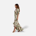 The Athletics Society | Women's Floral Satin Maxi Dress - 3