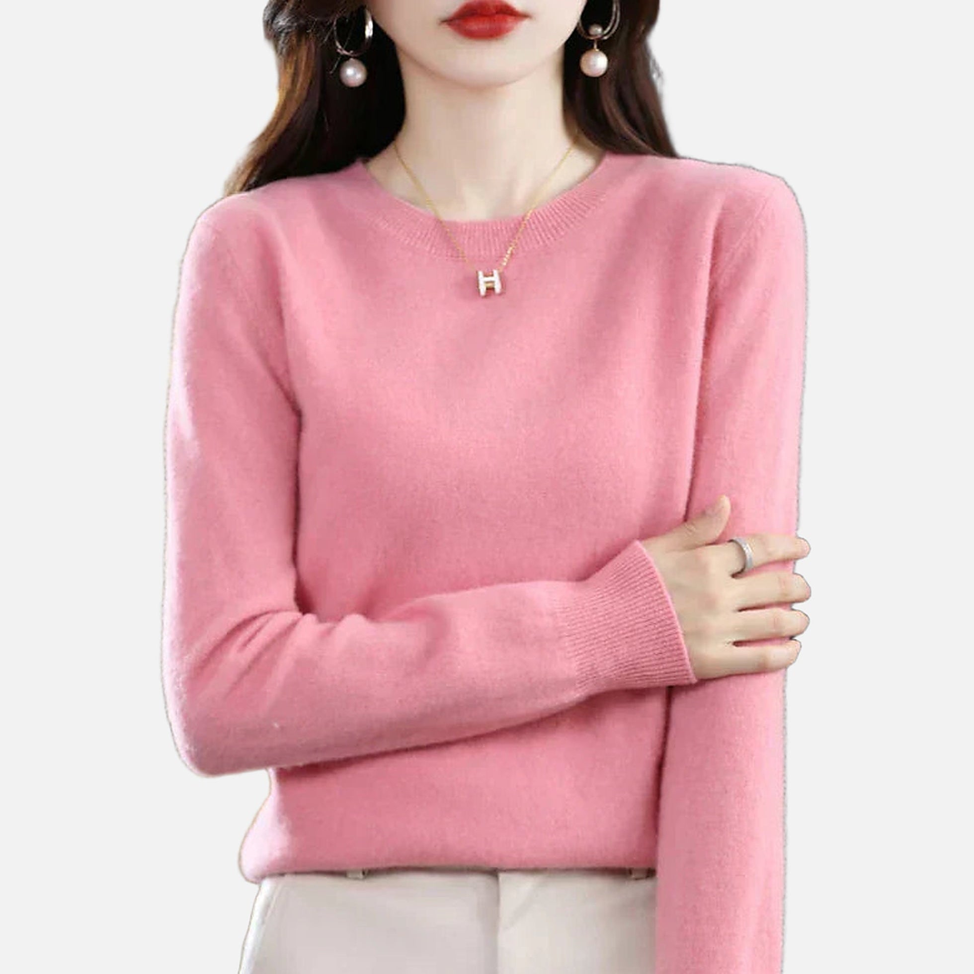 The Athletics Society | Women's Classic Cashmere Crewneck Sweater - 3