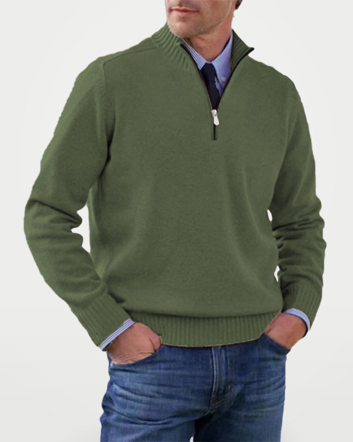 The Athletics Society | Men's Half Zip Pullover Sweater - 10