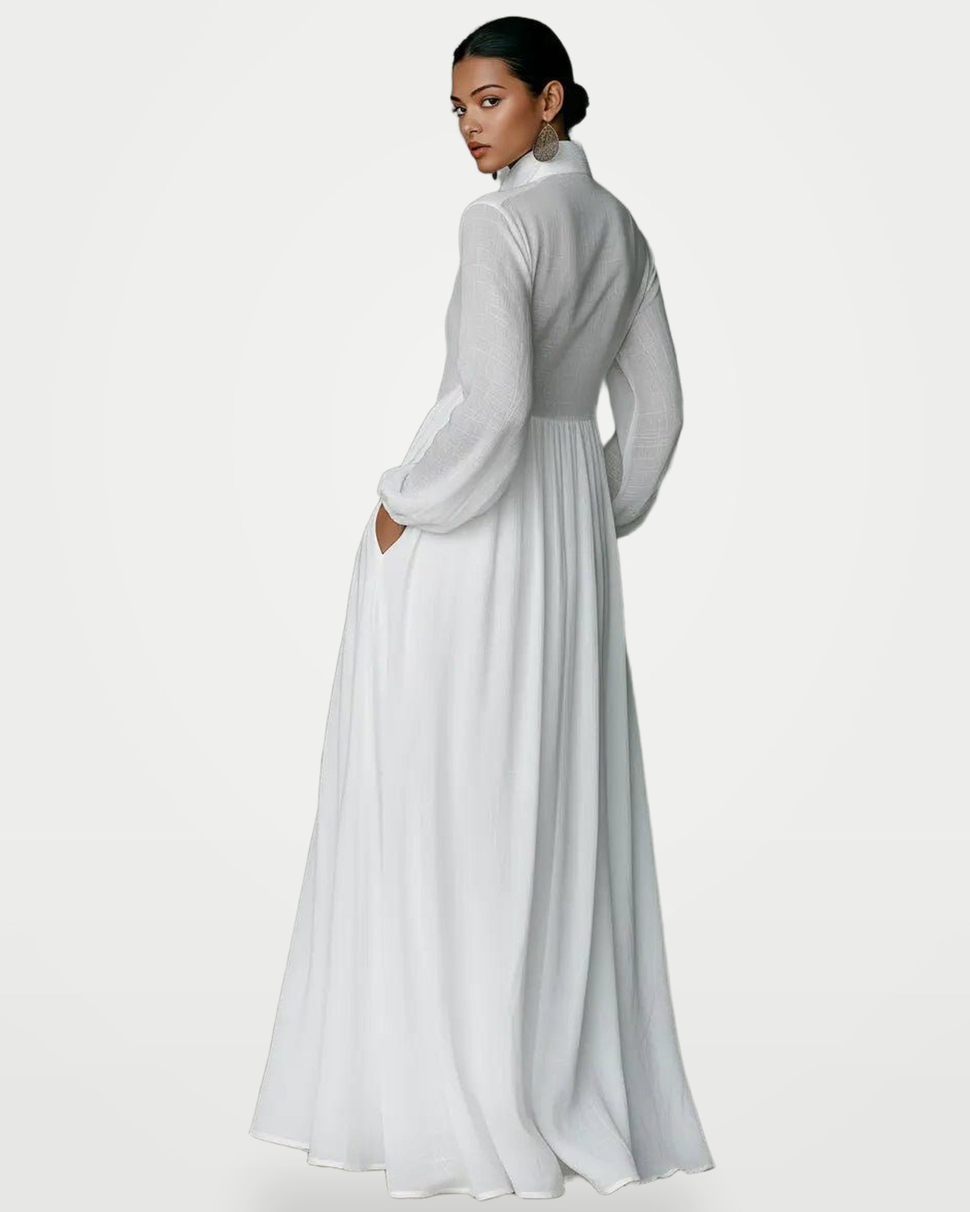 The Athletics Society | Women's Linen Blend Maxi Dress - 2