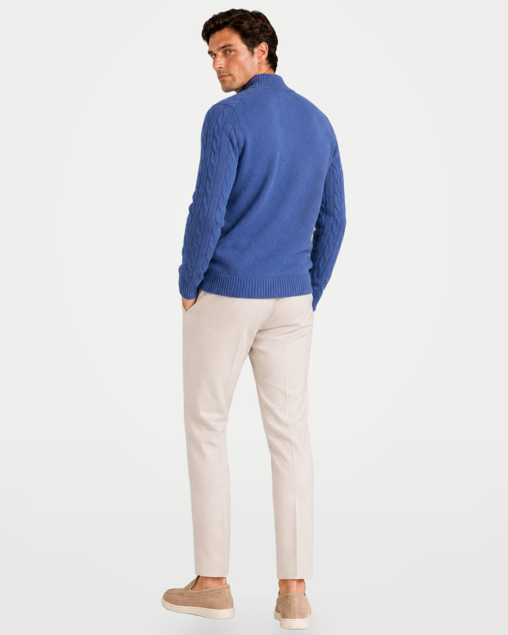 The Athletics Society | Men's Wool Cable Knit Sweater - 4
