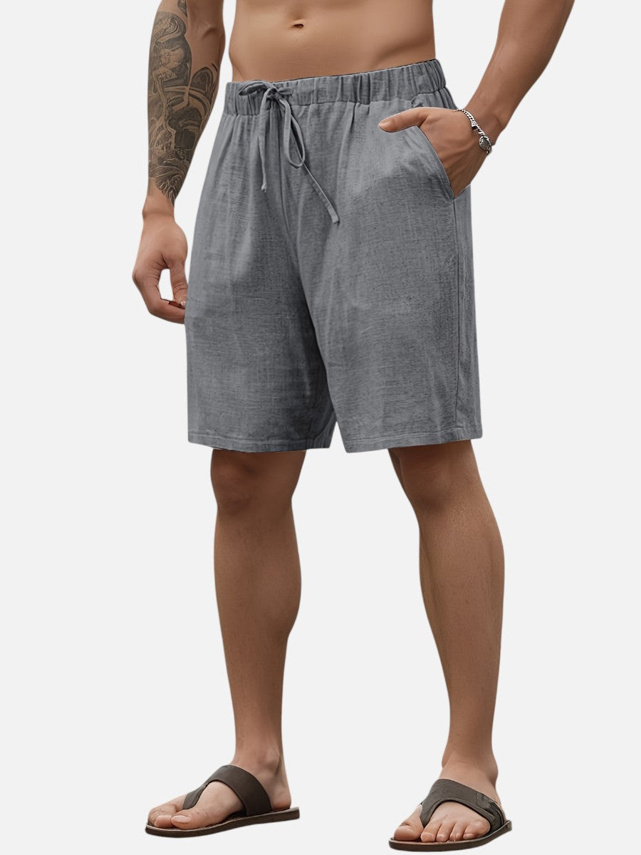 The Athletics Society | Men's Relaxed Linen Look Shorts - 10