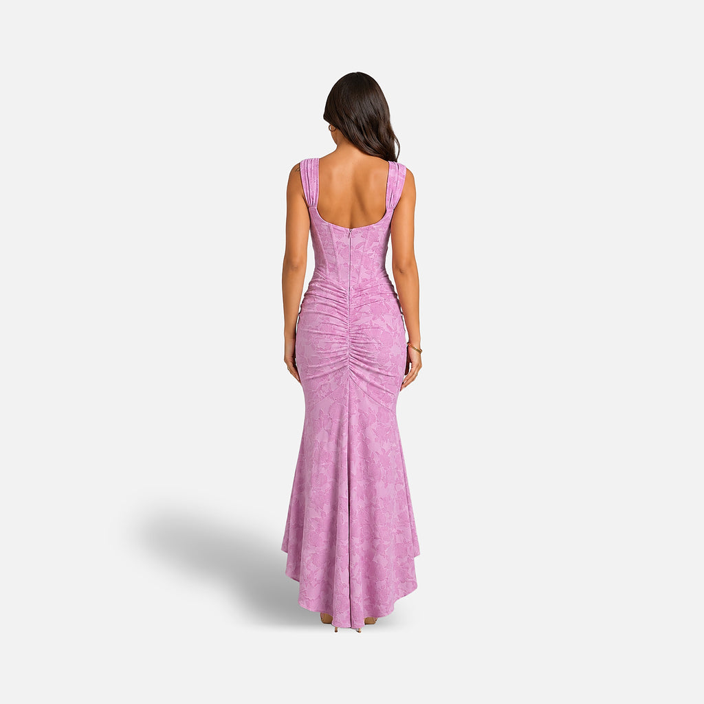 The Athletics Society | Women's Floral Corset Maxi Dress - 2