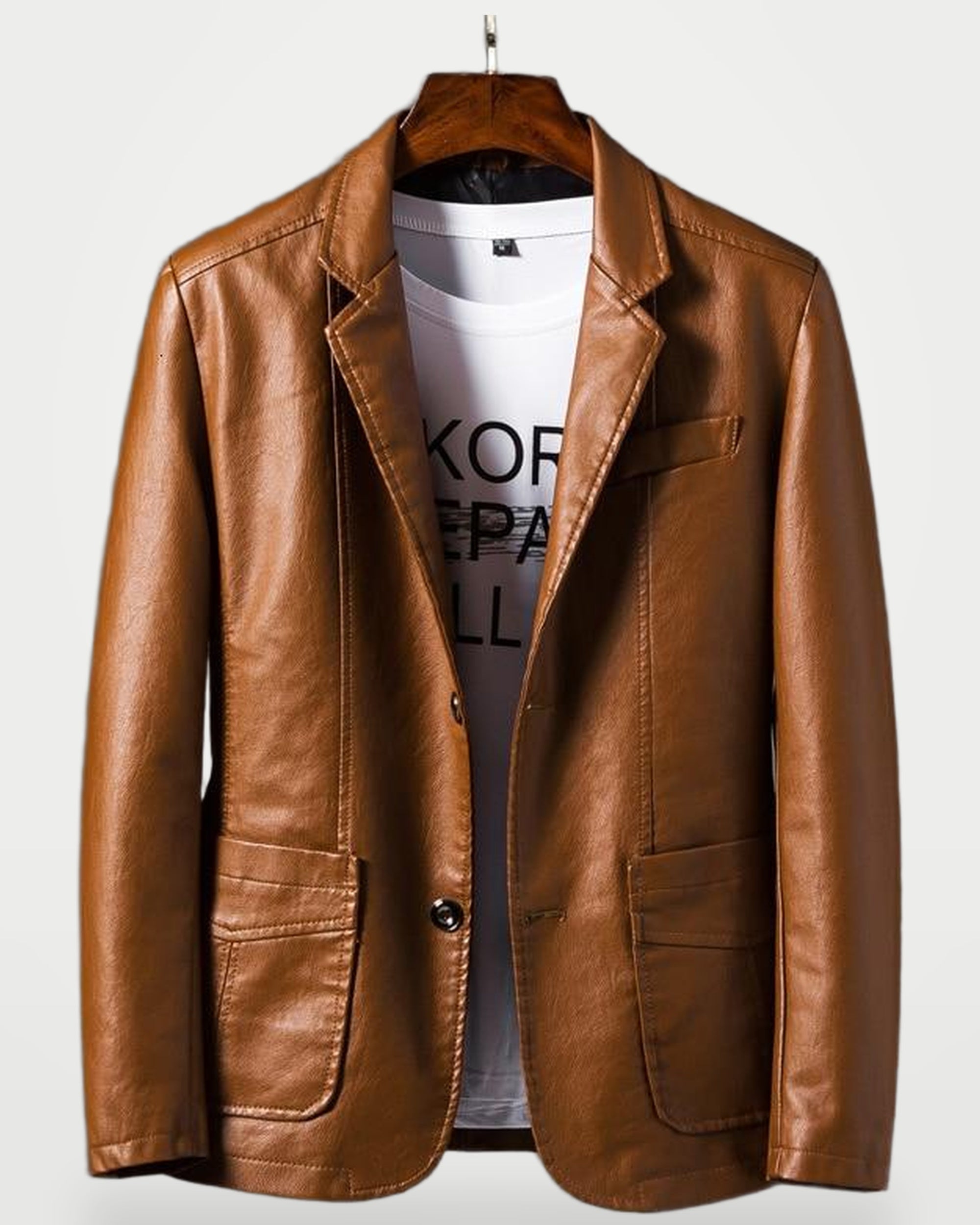 The Athletics Society | Men's Leather Blazer Modern Cut - 4