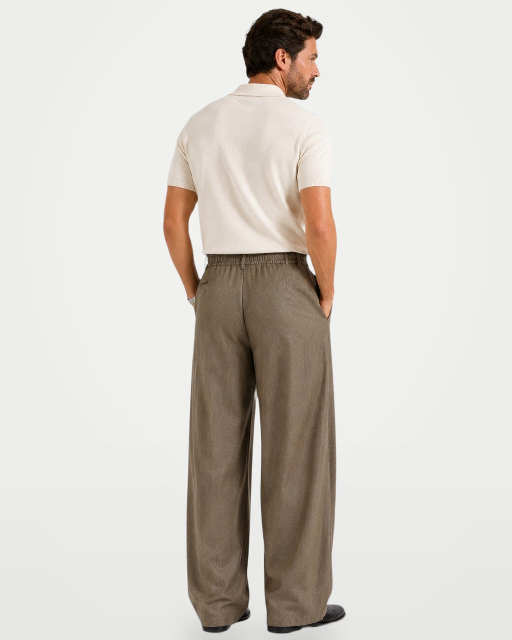 The Athletics Society | Men's Relaxed Pleated Wide Trousers - 4