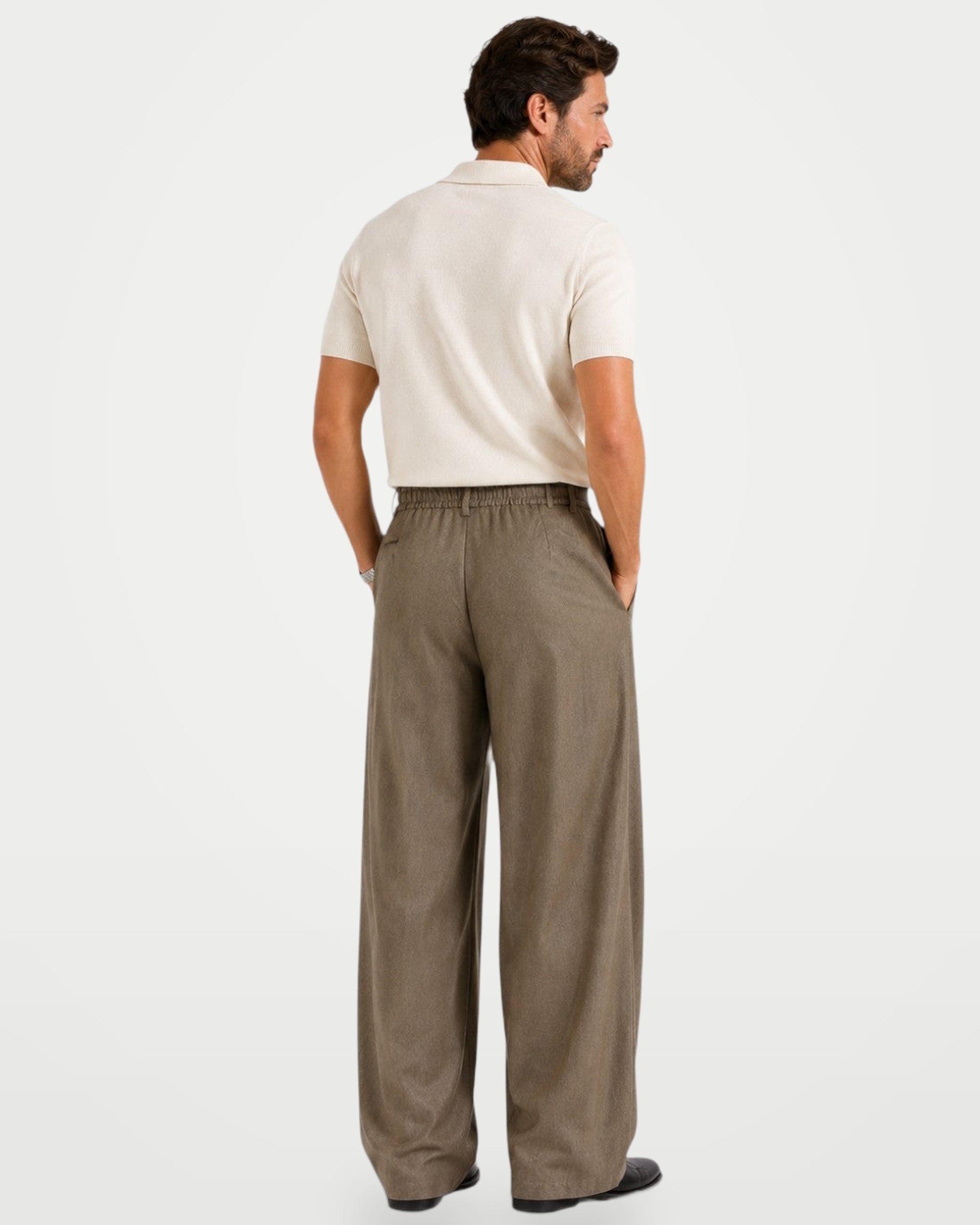The Athletics Society | Men's Relaxed Pleated Wide Trousers - 4