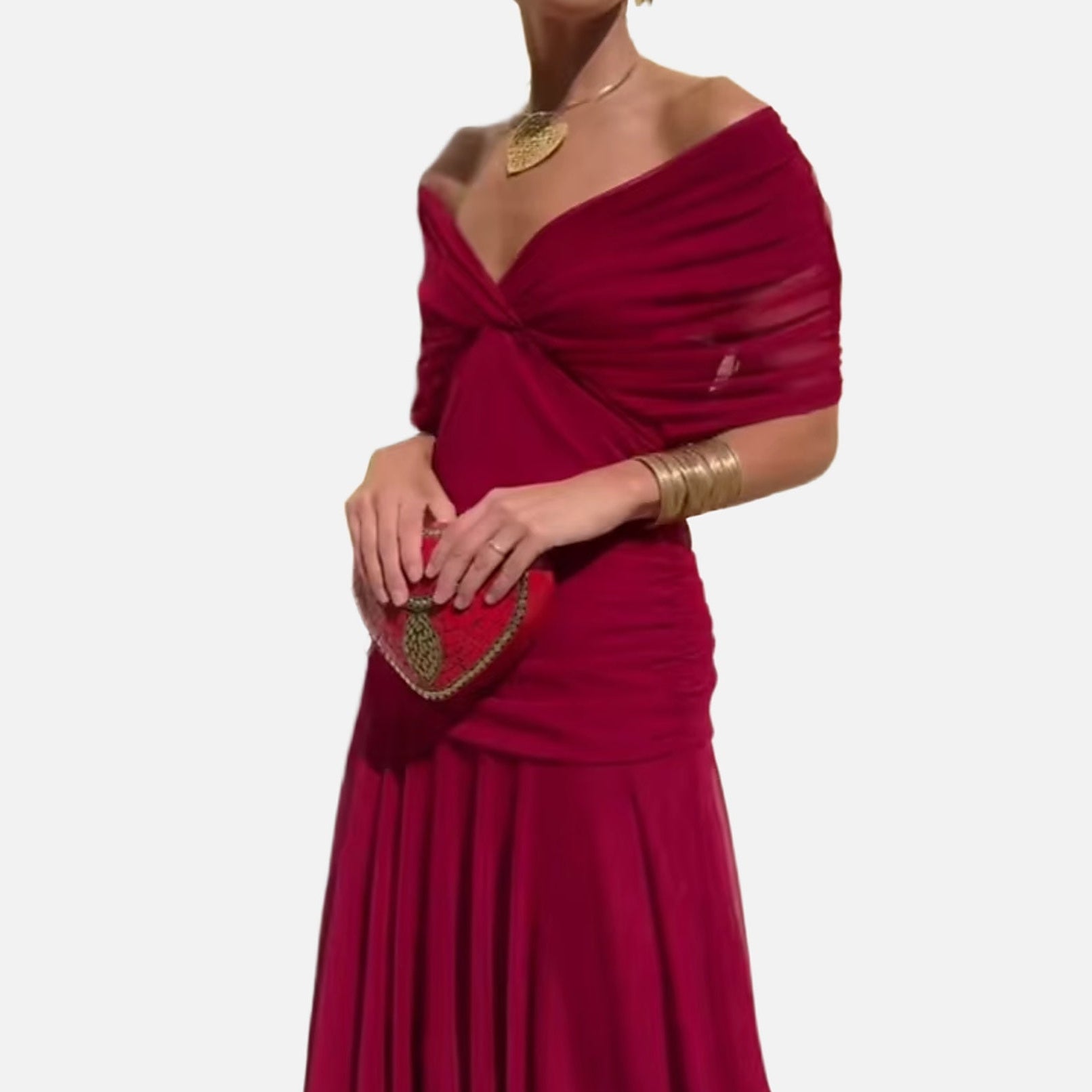 The Athletics Society | Women's Elegant V-Neck Maxi Dress - 10