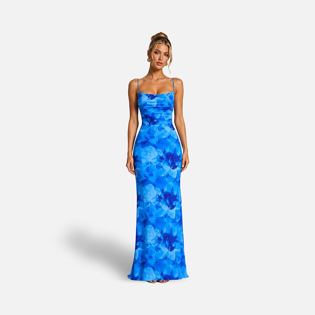 The Athletics Society | Women's Floral Bodycon Maxi Dress - 1