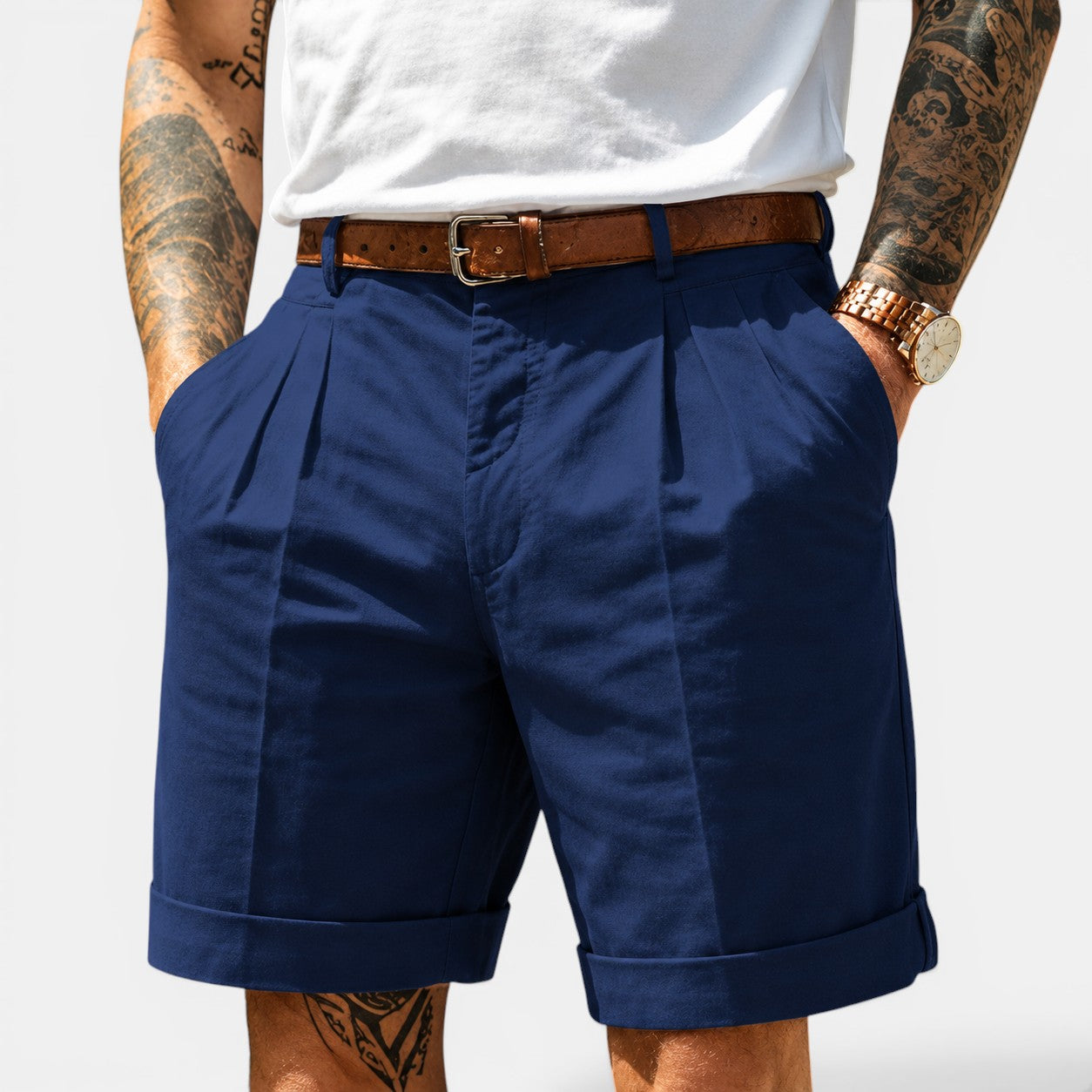 The Athletics Society | Men's Relaxed Linen Shorts - 7