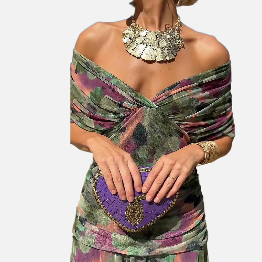 The Athletics Society | Women's Elegant V-Neck Maxi Dress - 6