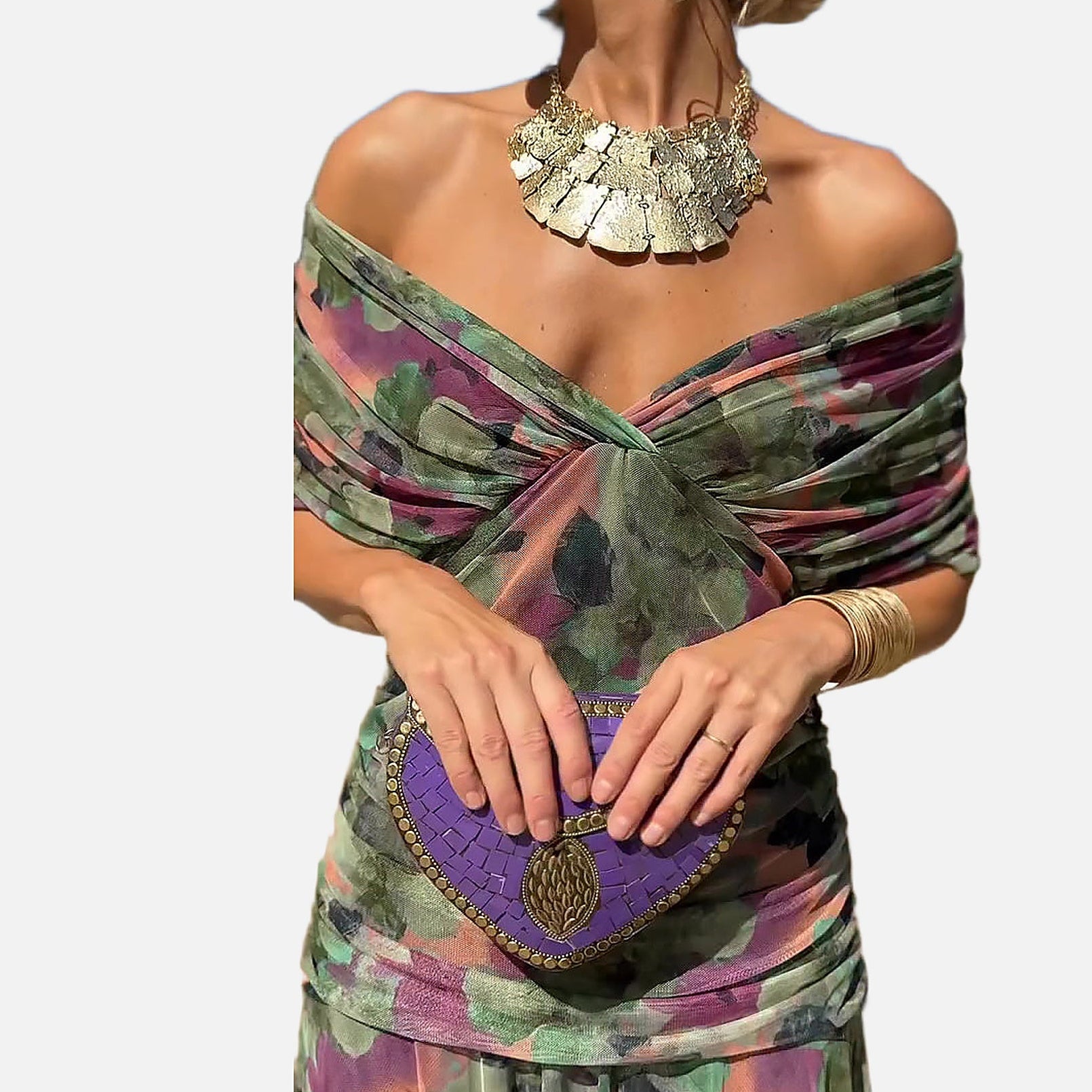 The Athletics Society | Women's Elegant V-Neck Maxi Dress - 6