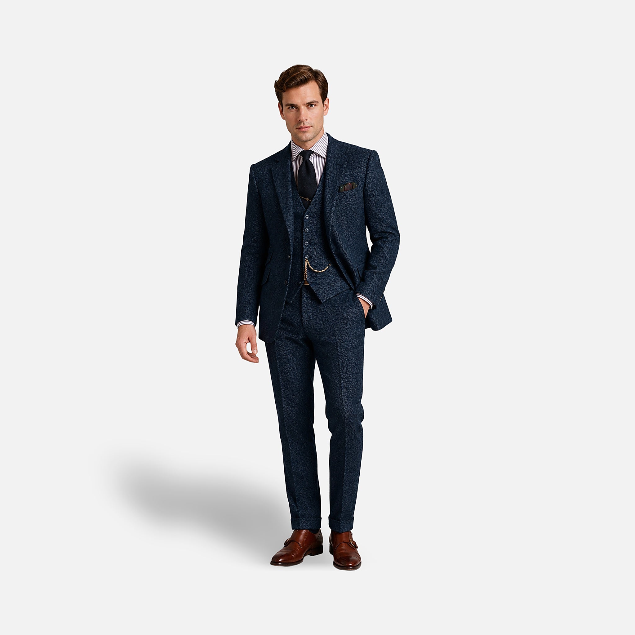 The Athletics Society | Men's Tailored Tweed Three Piece - 5