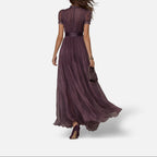 The Athletics Society | Women's Lace Trim Chiffon Maxi - 2