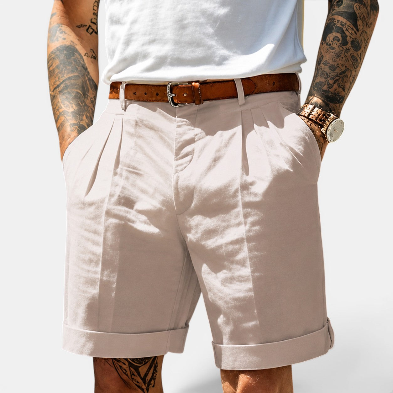 The Athletics Society | Men's Relaxed Linen Shorts - 6