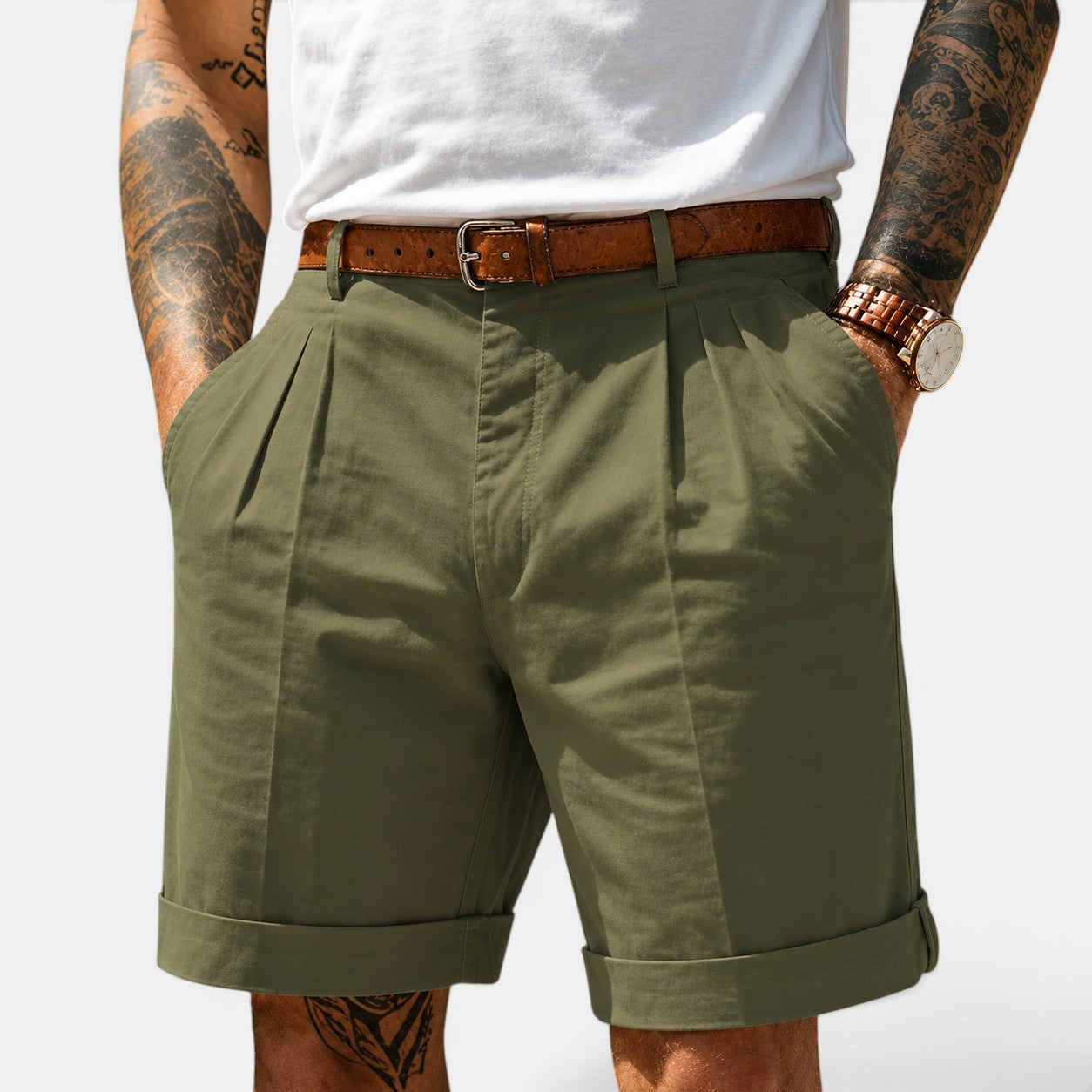 The Athletics Society | Men's Relaxed Linen Shorts - 4