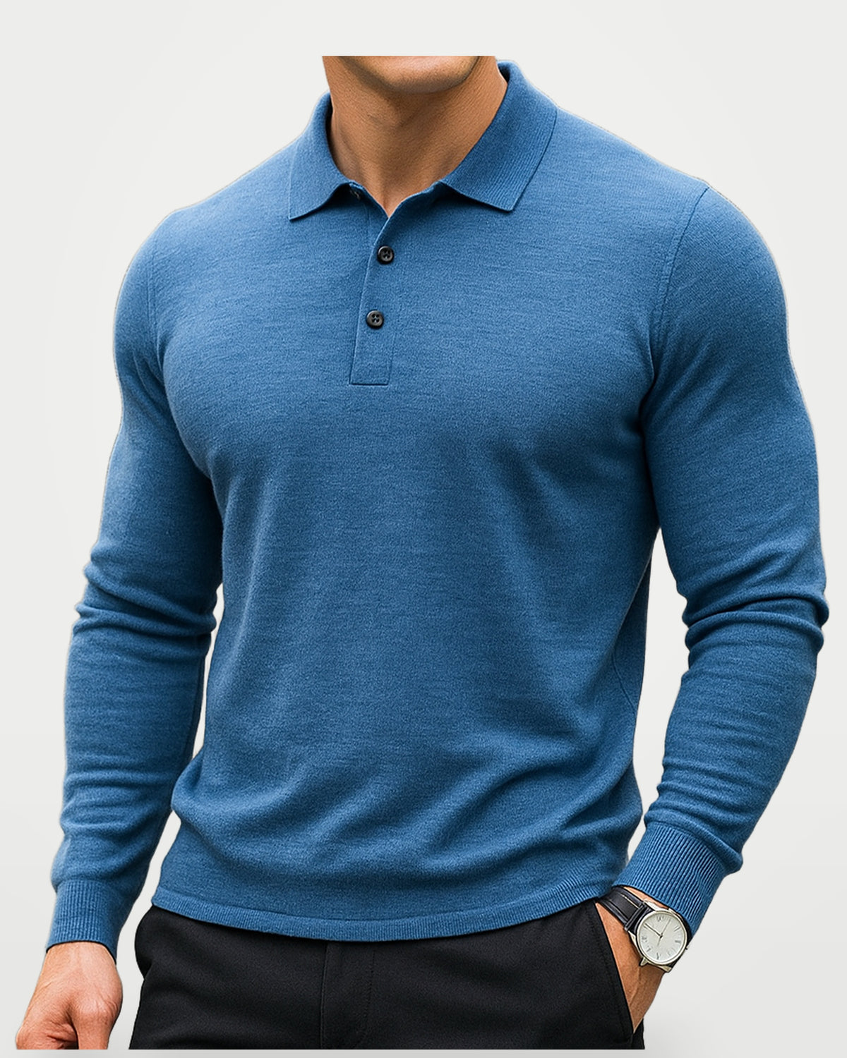 The Athletics Society | Men's Merino Wool Polo Sweater - 11
