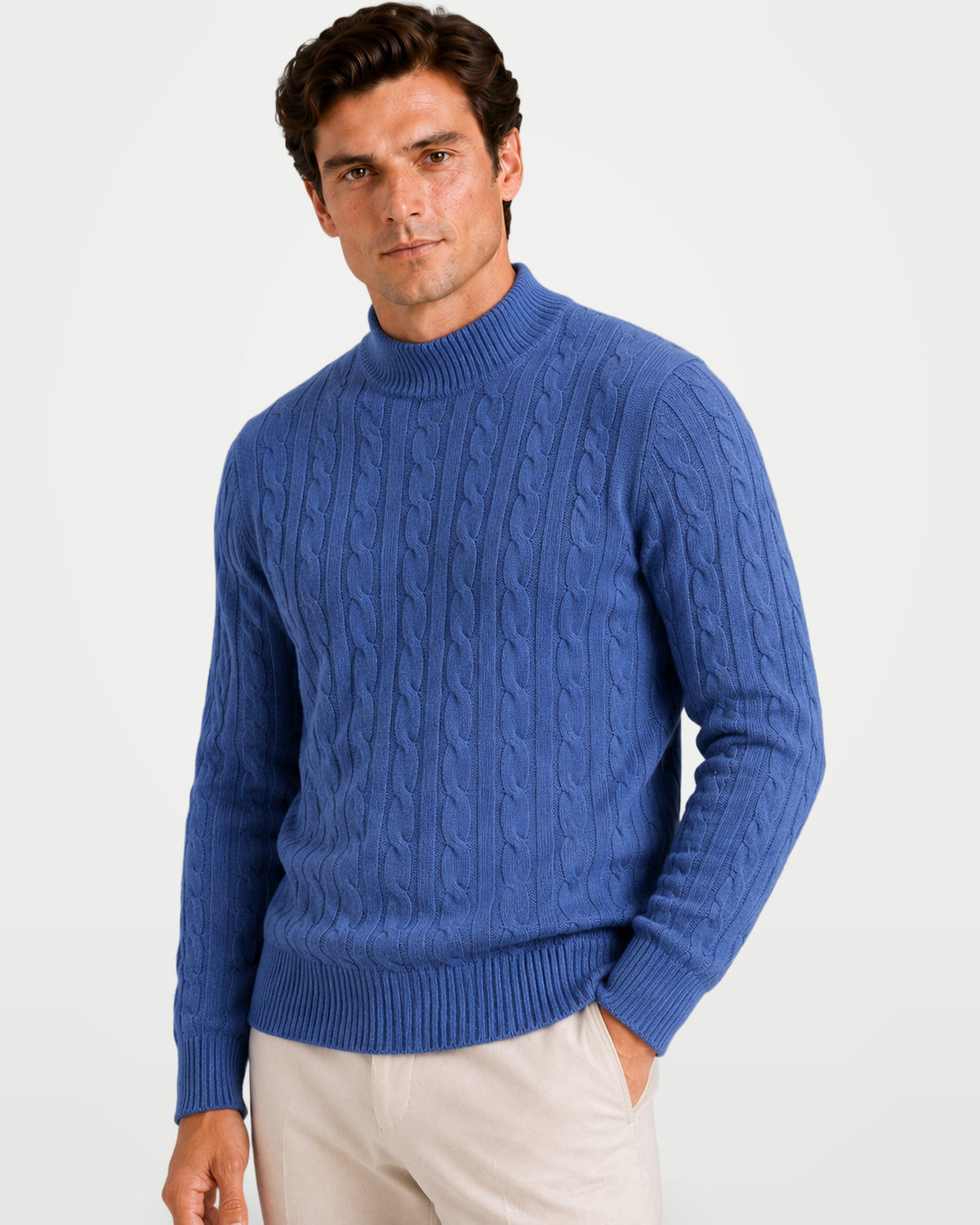 The Athletics Society | Men's Wool Cable Knit Sweater - 1