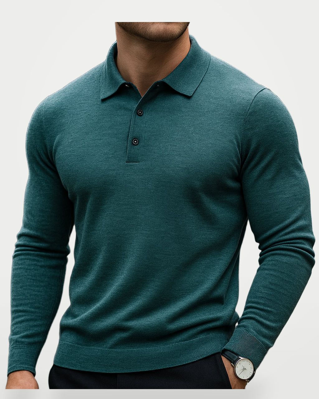 The Athletics Society | Men's Merino Wool Polo Sweater - 9