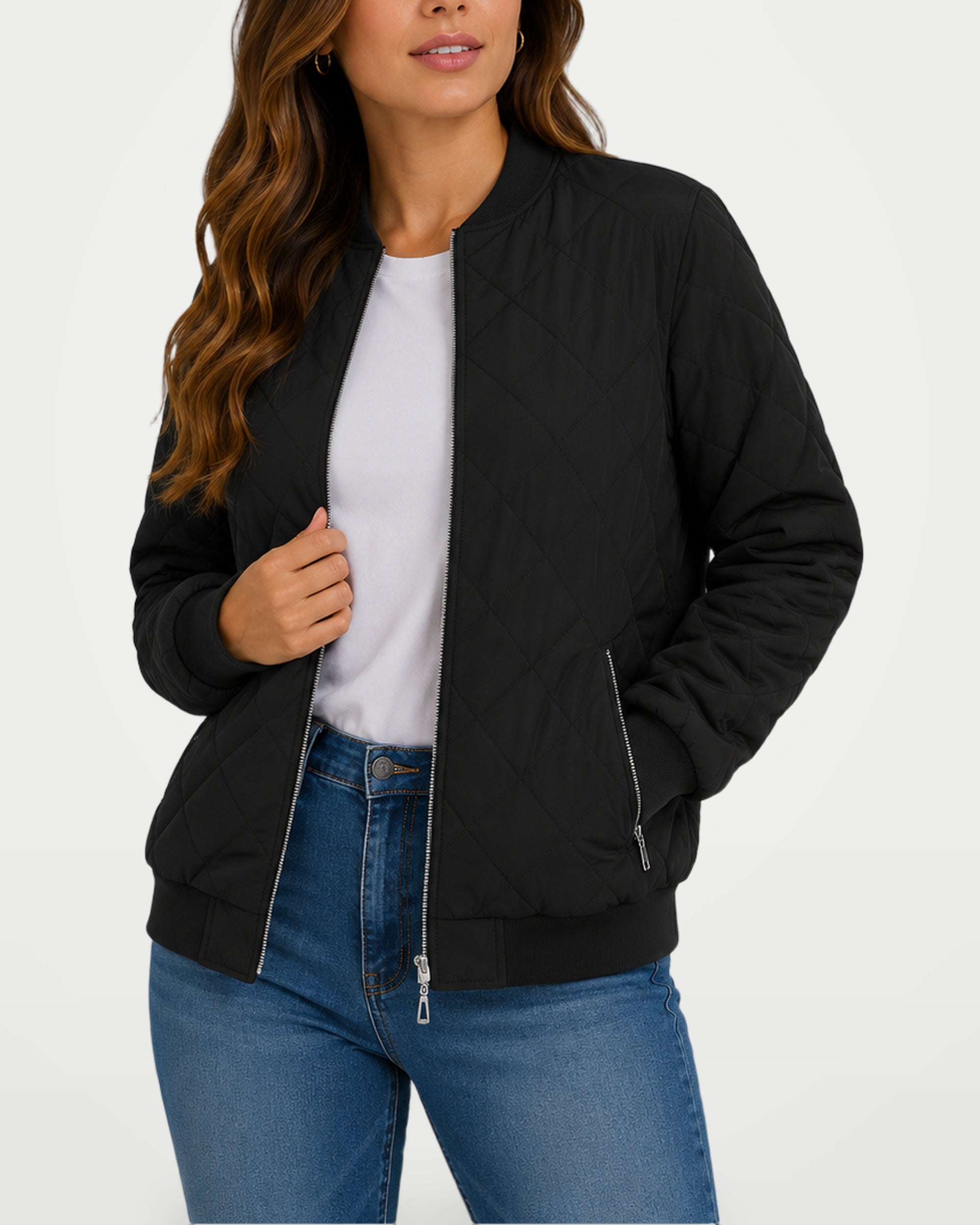 The Athletics Society | Women's Classic Quilted Bomber Jacket - 10