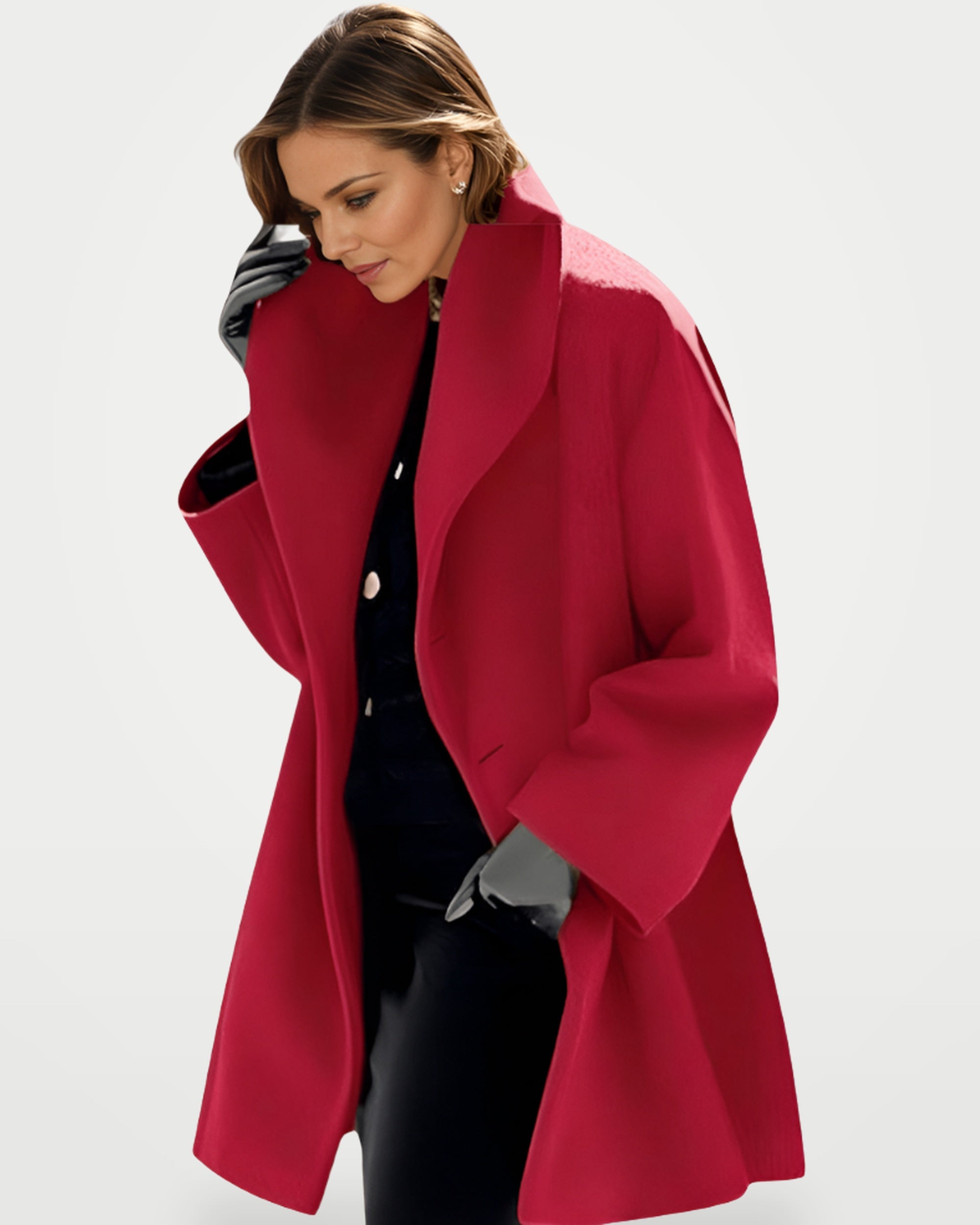 The Athletics Society | Women's Relaxed Wide Collar Coat - 2