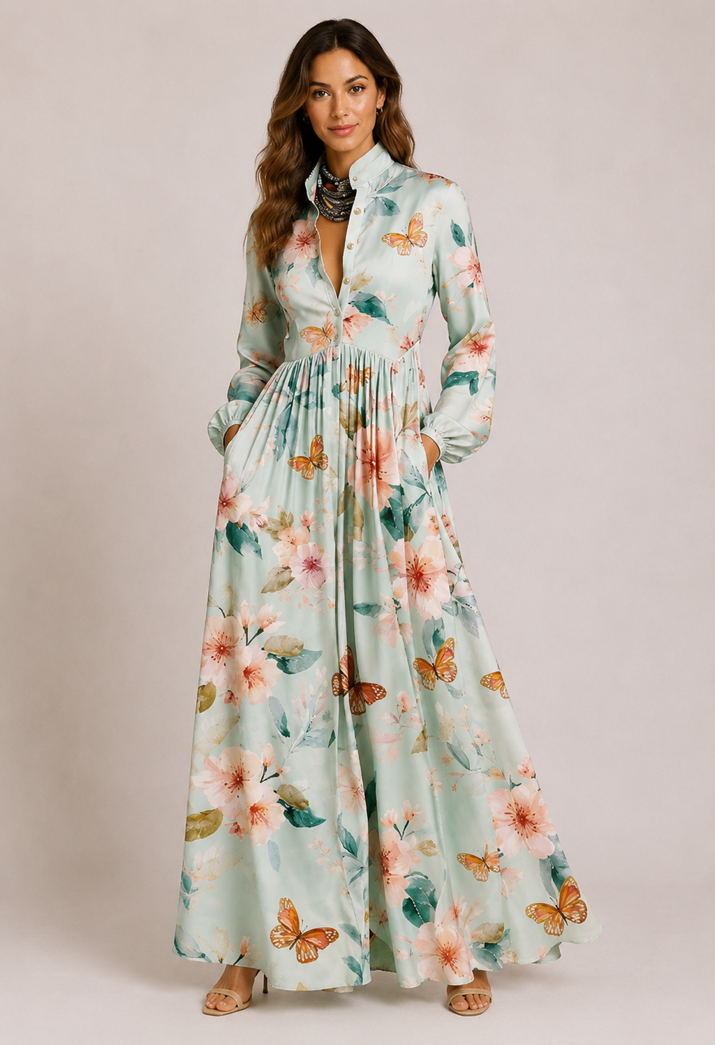 The Athletics Society | Women's Floral Summer Midi Dress - 1