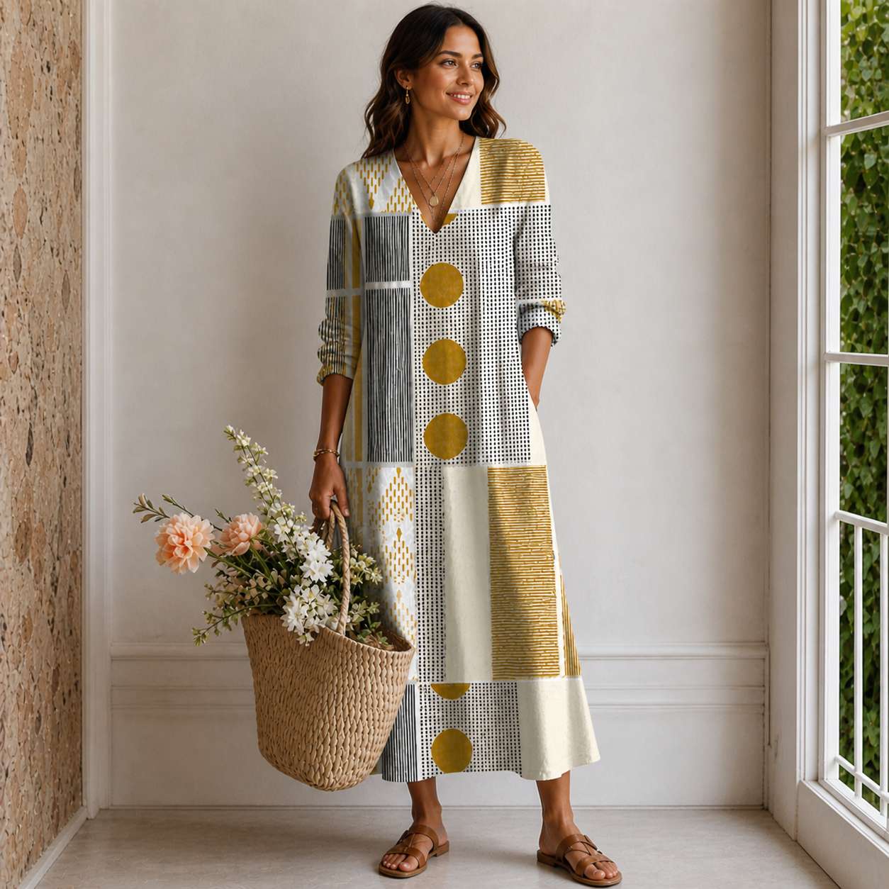 The Athletics Society | Women's Relaxed Vintage Bohemian Dress - 1