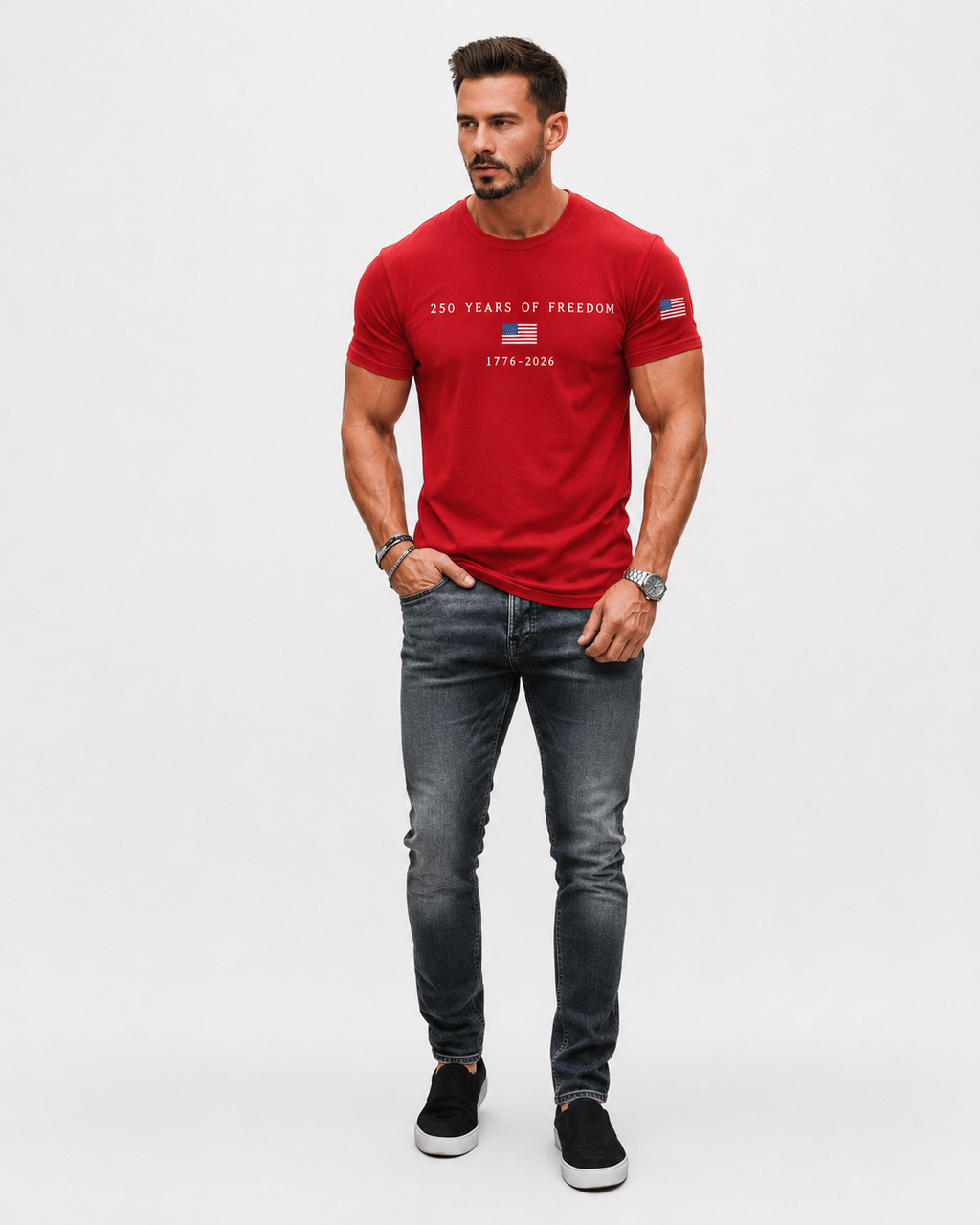 The Athletics Society | Men's American Flag T-Shirt