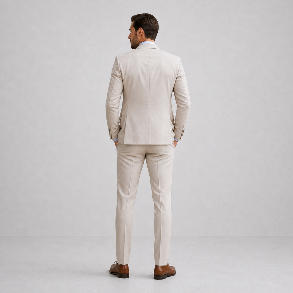 The Athletics Society | Men's Tailored Linen Three-Piece Suit - 3