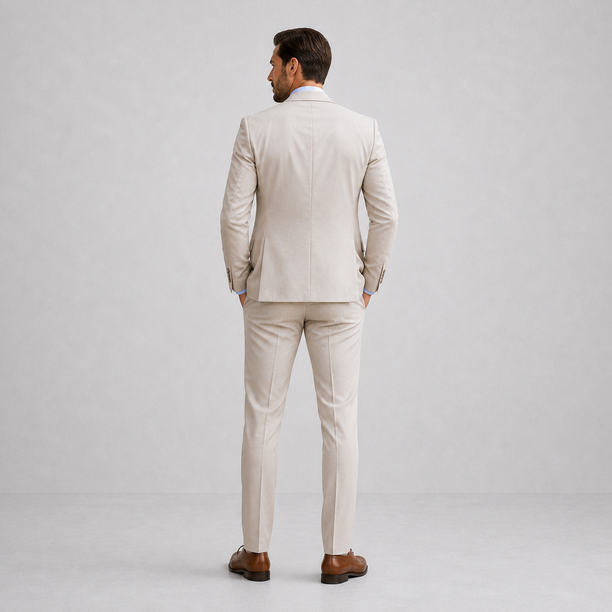 The Athletics Society | Men's Tailored Linen Three-Piece Suit - 3
