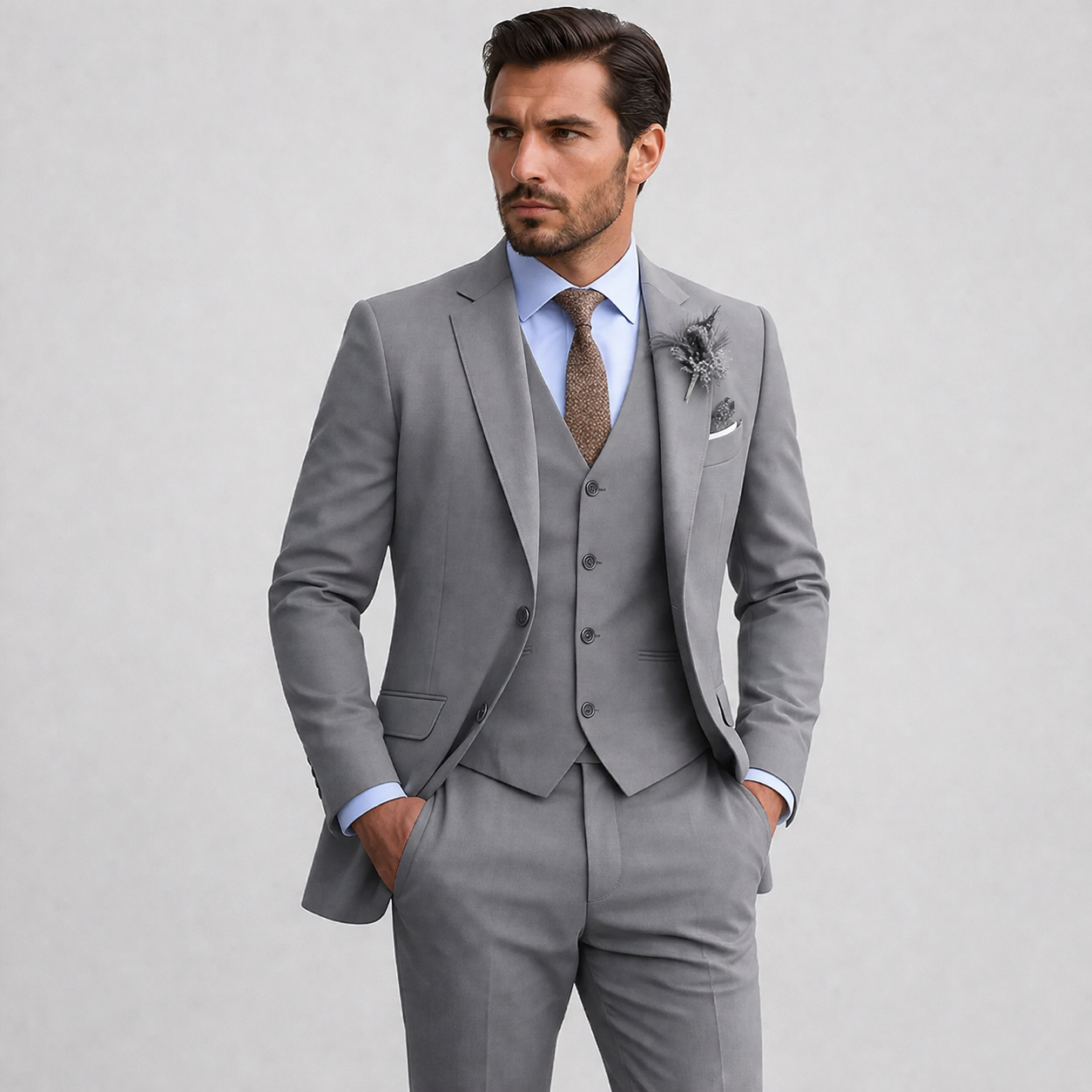 The Athletics Society | Men's Tailored Linen Three-Piece Suit - 6