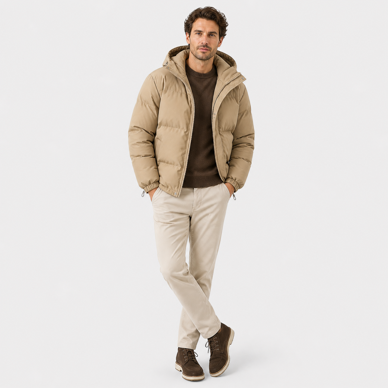 The Athletics Society | Unisex Hooded Cotton Puffer Jacket - 5