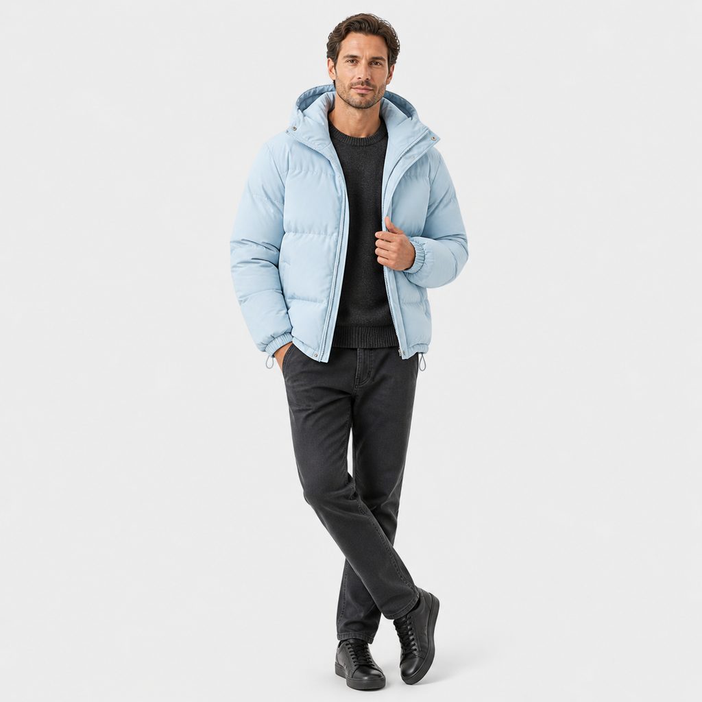 The Athletics Society | Unisex Hooded Cotton Puffer Jacket - 3