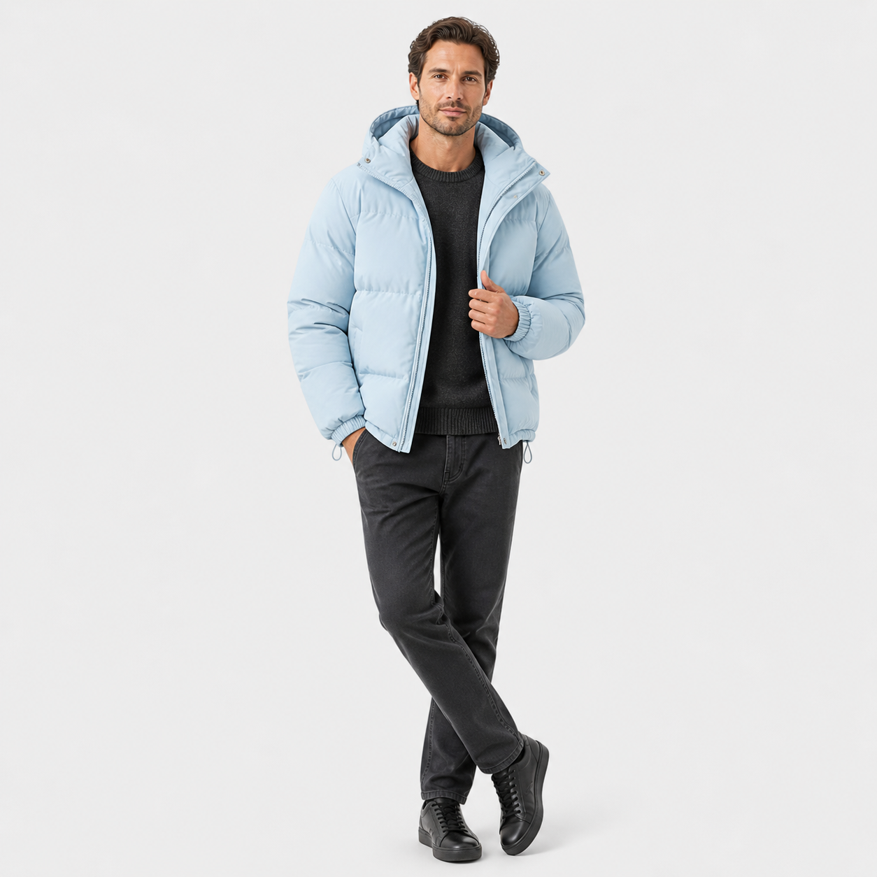 The Athletics Society | Unisex Hooded Cotton Puffer Jacket - 3