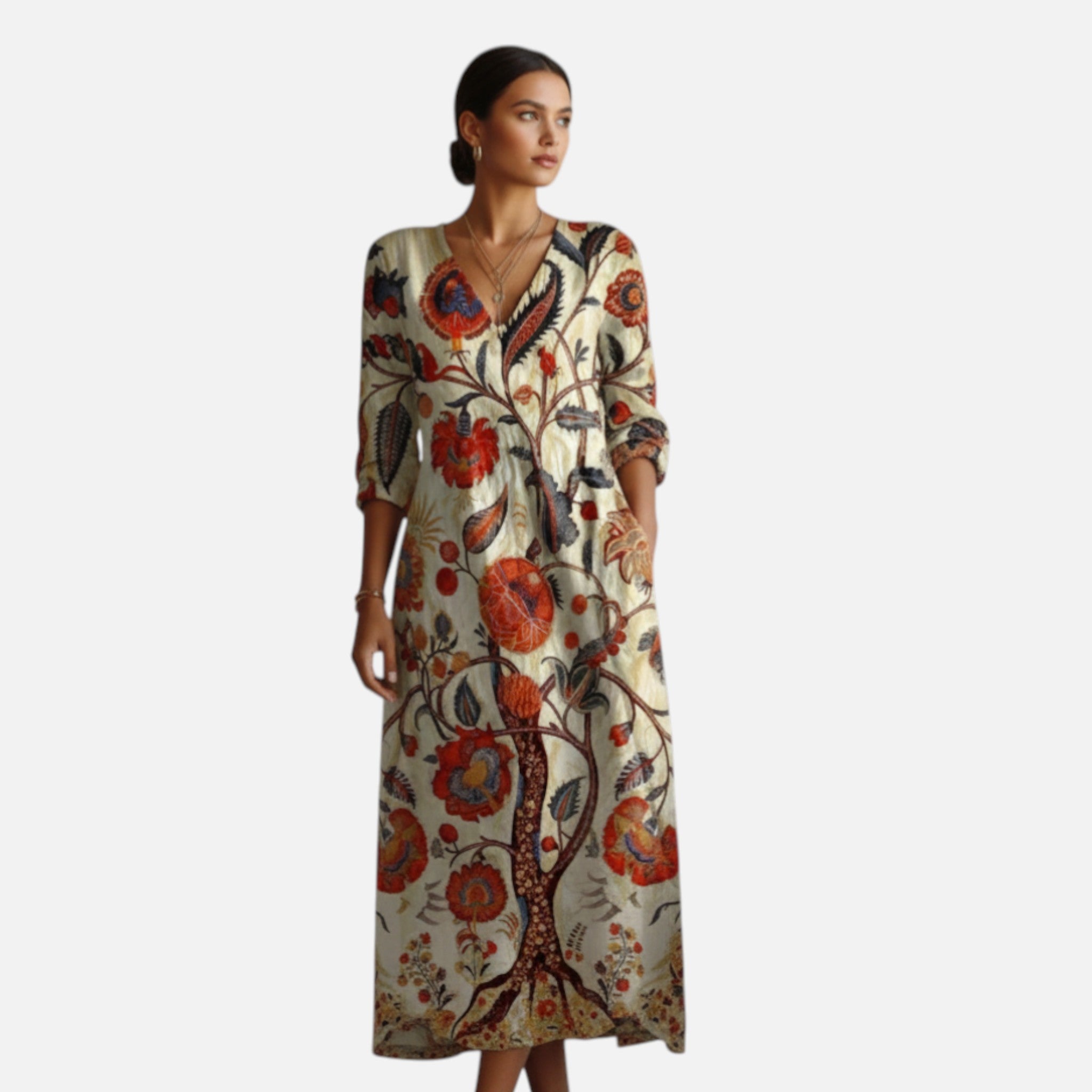 The Athletics Society | Women’s Bohemian Silk Maxi Dress