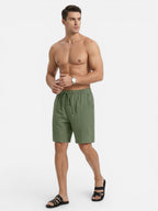 The Athletics Society | Men's Relaxed Linen Look Shorts - 4