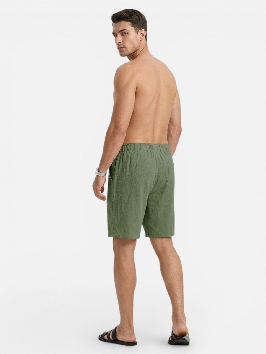 The Athletics Society | Men's Relaxed Linen Look Shorts - 5
