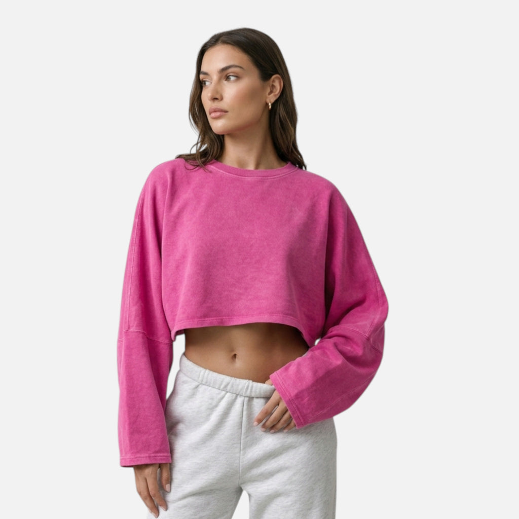 The Athletics Society | Women’s Crop Round Neck Hoodie