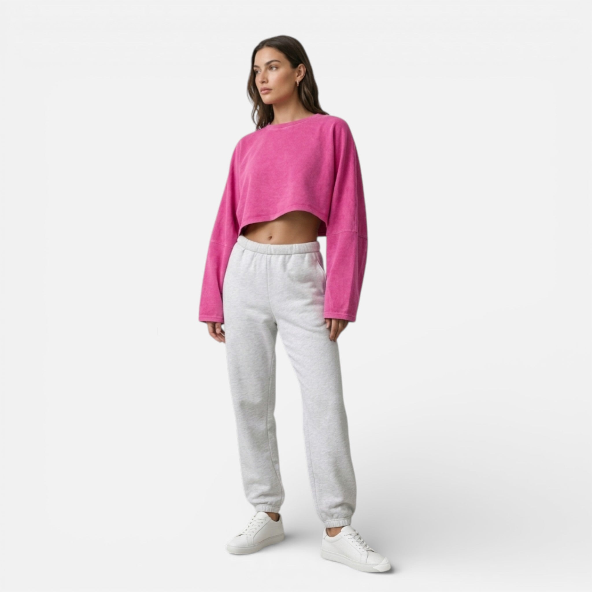 The Athletics Society | Women’s Crop Round Neck Hoodie