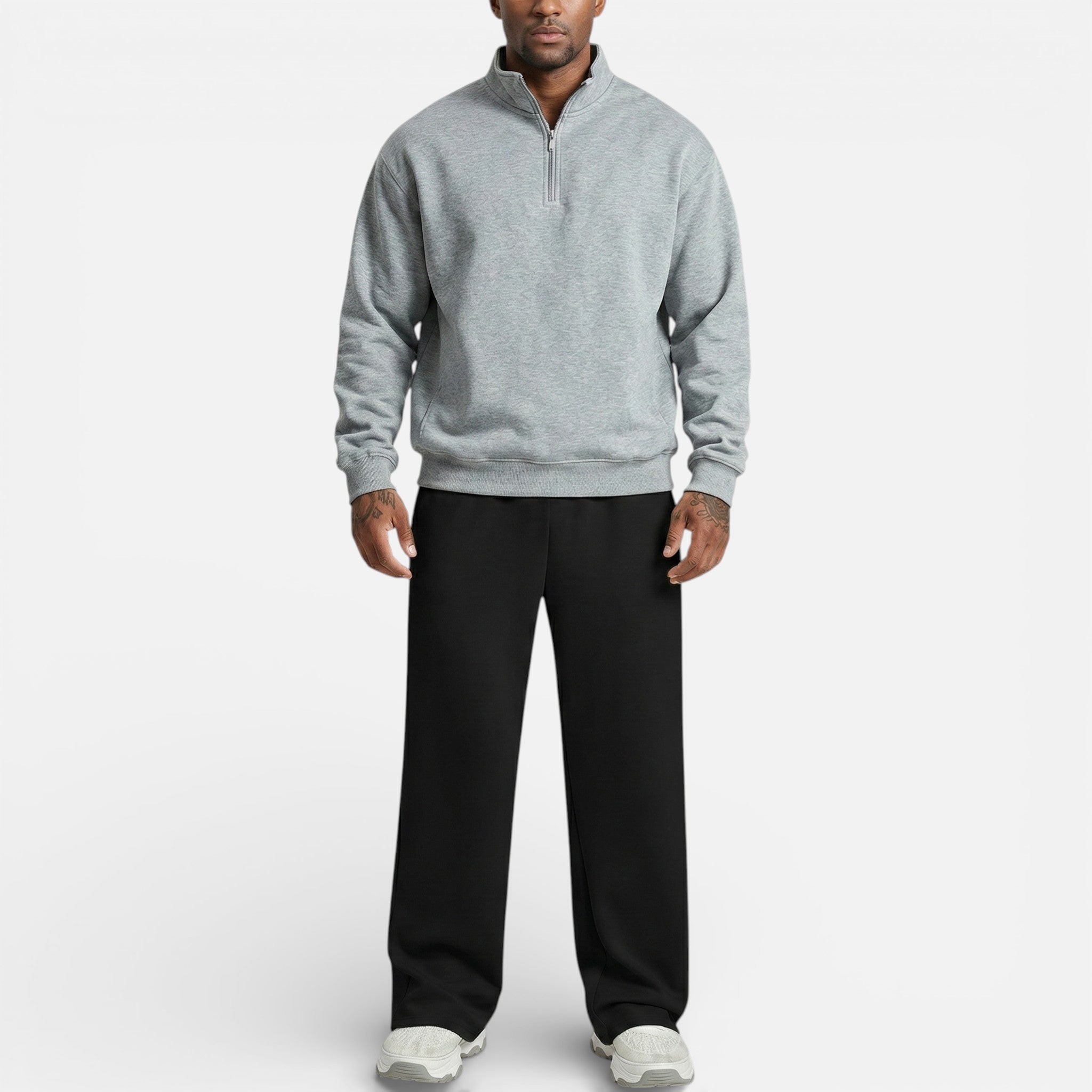 The Athletics Society | Men’s Oversized Half-Zip Sports Trousers