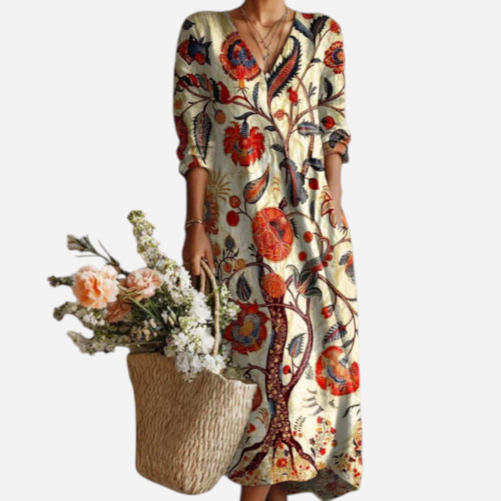 The Athletics Society | Women’s Bohemian Silk Maxi Dress