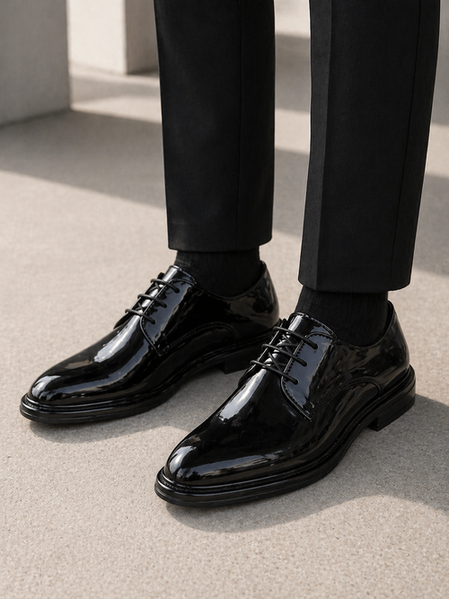 The Athletics Society | Men's Patent Leather Derby Shoes - 1